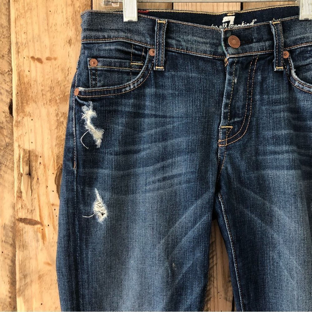 7 for All Mankind Roxanne Distressed Jeans Size 24 - Picture 4 of 14